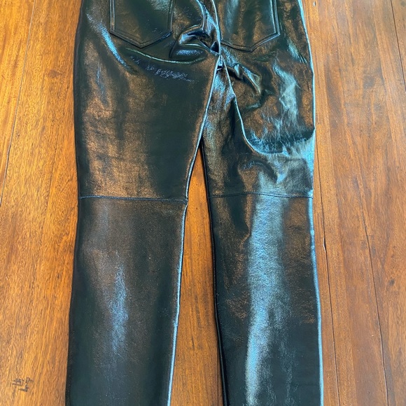 Alexander Wang Blk patent leather pants w/chrome buttons New/Never worn. Size10 - Picture 2 of 8